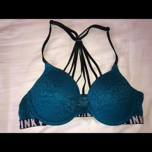 Victoria secret PINK women’s blue leopard push up